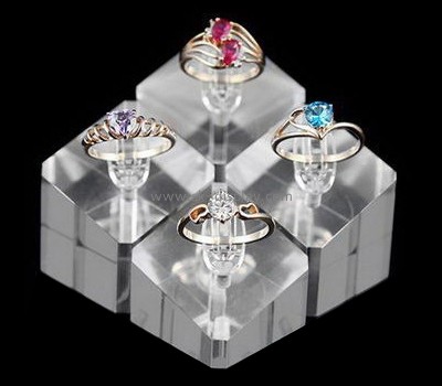 Acrylic cube jewelry display stand for ring JD-065
