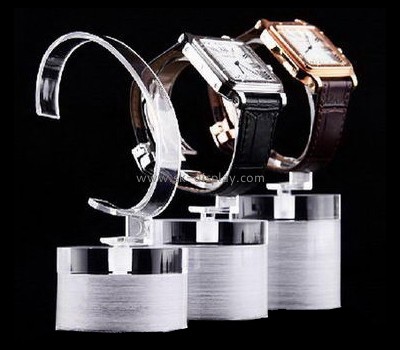 Fashion design elegant round acrylic cube watch display with top quality JD-064