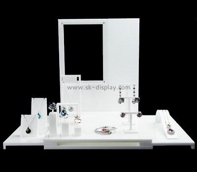 Custom design acrylic plastic holder shop counter display lucite jewelry displays JD-122