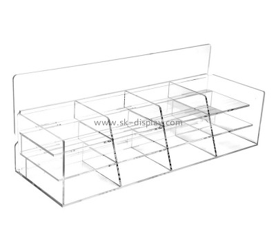 Acrylic tea bag and coffee storage box with lid and dividers FD-039
