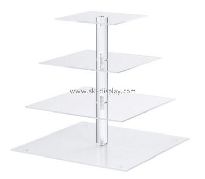 China acrylic manufacturer custom acrylic cake display stand trays FD-063