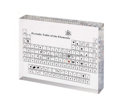 Acrylic supplier custom plexiglass periodic table of chemical element display block AB-273