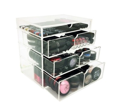 Clear acrylic storage box with four drawers CO-054