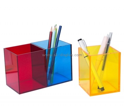Acrylic factory customized desk pen holder perspex holders SOD-166