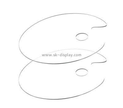 China perspex manufacturer custom acrylic oval art palette CA-084