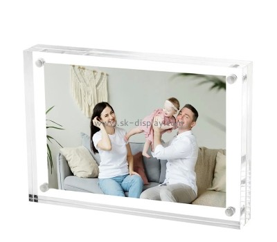 Lucite products manufacturer custom acrylic magnetic picture block frame AB-287