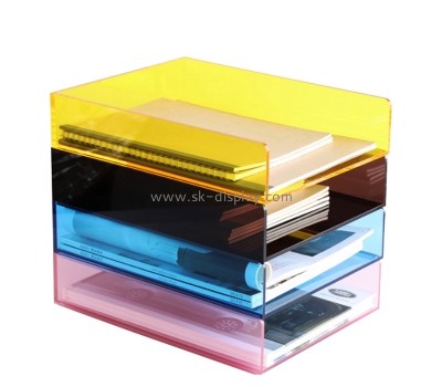 Perspex item manufacturer custom plexiglass stackable file holder BD-1161
