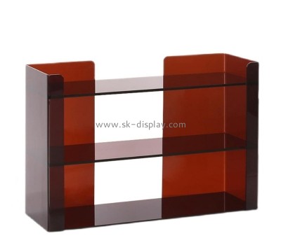 Acrylic furniture manufacturer custom plexiglass side table lucite storage shelf AFS-577
