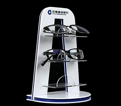 Plexiglass products supplier custom acrylic 3 tiers sunglasses display rack GD-071
