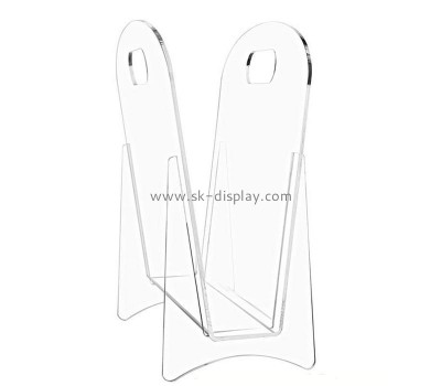 Lucite display supplier custom acrylic file magazine display holder with handles BD-1165