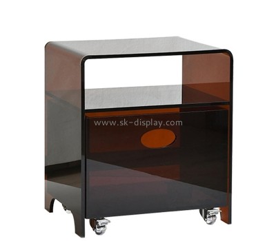 Acrylic item manufacturer custom perspex bedside table with drawers AFS-597