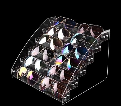 Plexiglass item manufacturer custom acrylic sunglasses risers stands showcase GD-080
