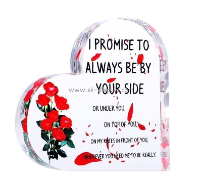 Custom acrylic romantic plaque gift block AB-307