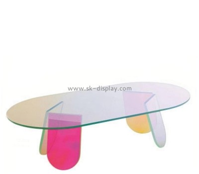 Custom rainbow acrylic round edge side table AFS-606