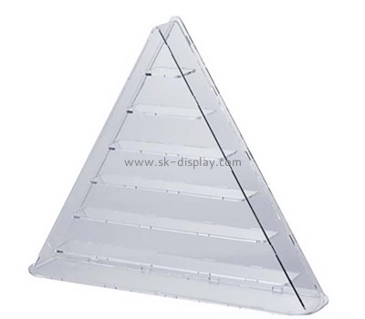 Custom wholesale acrylic 7 tiers triangle display case DBS-1292