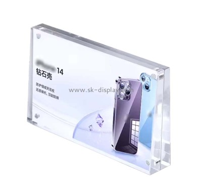 Custom wholesale acrylic phone shop promotion display block AB-322