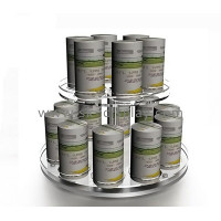 What are the functions and design features of plexiglass display stands?