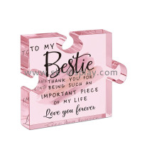 Custom Acrylic Puzzle Piece Gift Block &mdash; A Meaningful Display Crafted by SK Display