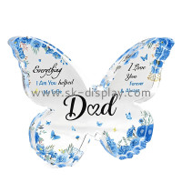 Custom Acrylic Butterfly Shaped Gift Block