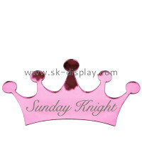 Custom Acrylic Wall 3D Crown Shaped Mirror Stickers &ndash; Elegant Luxury Decor by SK Display