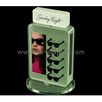 Custom Acrylic Rotating Eyeglasses LED Display Stand