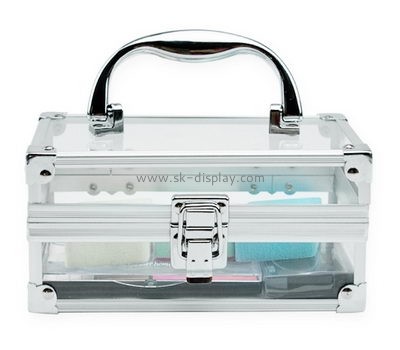 Acrylic square beauty case with handle CO-038