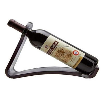 Black L shape acrylic wine bottle display stand WD-038