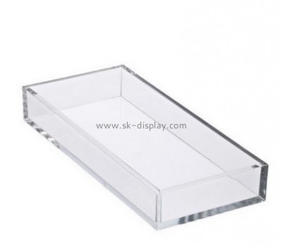 China acrylic retail display manufacturers customized shop counter display cosmetic display tray CO-158