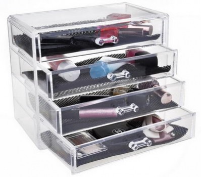 Custom design acrylic clear box acrylic makeup organiser makeup storage drawers CO-200