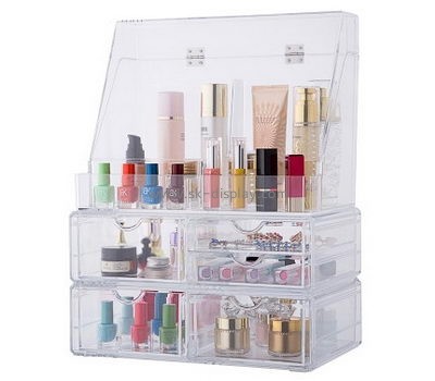 Custom 5 drawer acrylic makeup organizer  clear acrylic drawers makeup drawer organiser CO-229