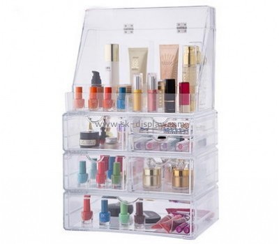 Custom acrylic clear plastic boxes 5 drawer acrylic makeup organizer best makeup organizers CO-239