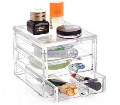 Custom cheap acrylic makeup storage clear makeup organizers acrylic drawer organizer for makeup CO-253