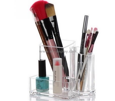 Custom clear makeup brush holder clear makeup holder tabletop makeup organizer CO-293