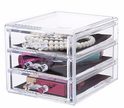 Customized acrylic drawer organizer makeup cosmetic organizer plastic makeup drawers CO-295