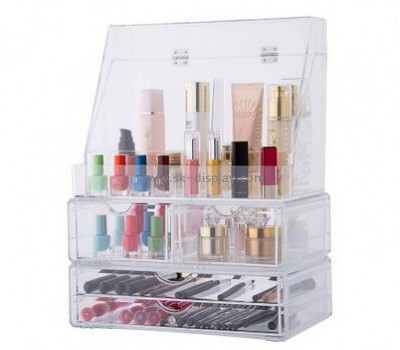 Customized clear acrylic makeup organizer makeup holder organizers acrylic makeup organizer with drawers cheap CO-304