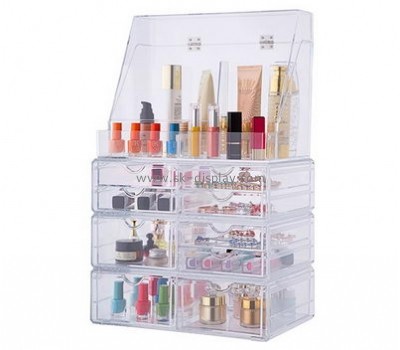 Custom acrylic makeup organizer box cheap acrylic makeup organizer drawers clear drawers for makeup CO-308