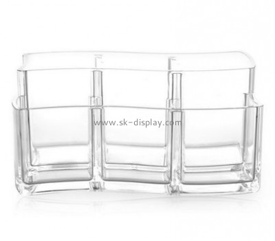 Customized clear acrylic makeup organizer best makeup storage clear plastic display stands CO-307