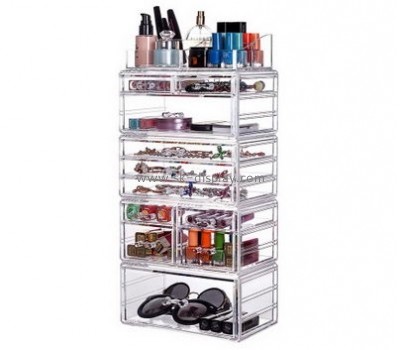 Custom acrylic clear makeup box drawer organizer cosmetic storage case CO-331