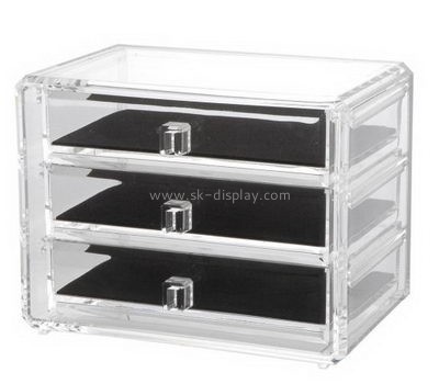 Custom clear acrylic plastic makeup organizer drawer dividers for makeup CO-340