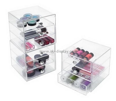 Custom acrylic plexiglass makeup organizer drawers storage boxes for bathroom CO-364