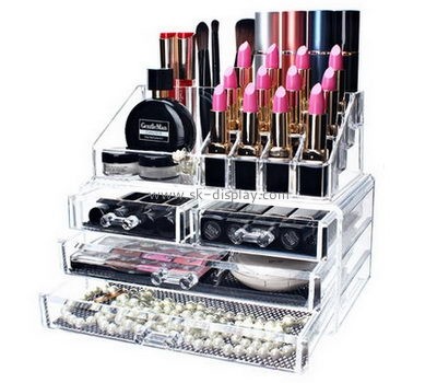 Custom acrylic tiered makeup cabinet organizer storage box CO-367