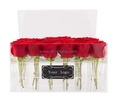 Custom acrylic display cases rose and flower box DBS-133