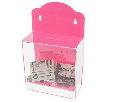 Custom acrylic free charity donation collection containers boxes DBS-138