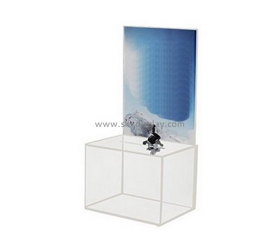 Acrylic display factory custom acrylic display ballot boxes clear with lock DBS-170