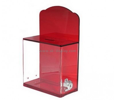 Acrylic display manufacturers custom clear plastic acrylic lockable display ballot box DBS-172