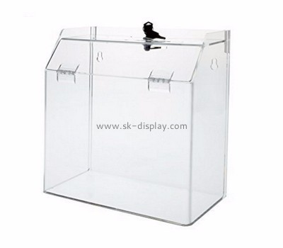 Acrylic display supplier custom acrylic plexi donation boxes for charity DBS-203