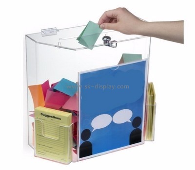 Acrylic display manufacturers custom large acrylic cheap charity collection boxes for sale DBS-201