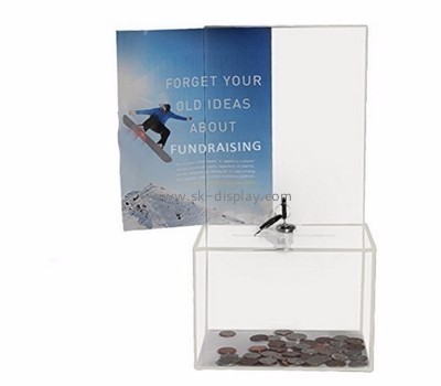Plexiglass manufacturer custom clear acrylic coin display boxes DBS-215 