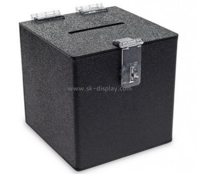 Acrylic box factory custom acrylic ballot box with hinged lid DBS-217