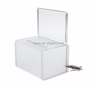 China acrylic manufacturer custom clear plastic display ballot box BBS-231